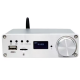 Two-channel amplifier BRZHIFI Audio C40 Hi-Fi 130Wx2 based on TPA3250 and DAC ES9023 support Bluetooth and remote control Color Metallic